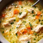 Lemon Chicken Orzo Soup
