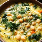 Lemony Greek Chickpea Soup