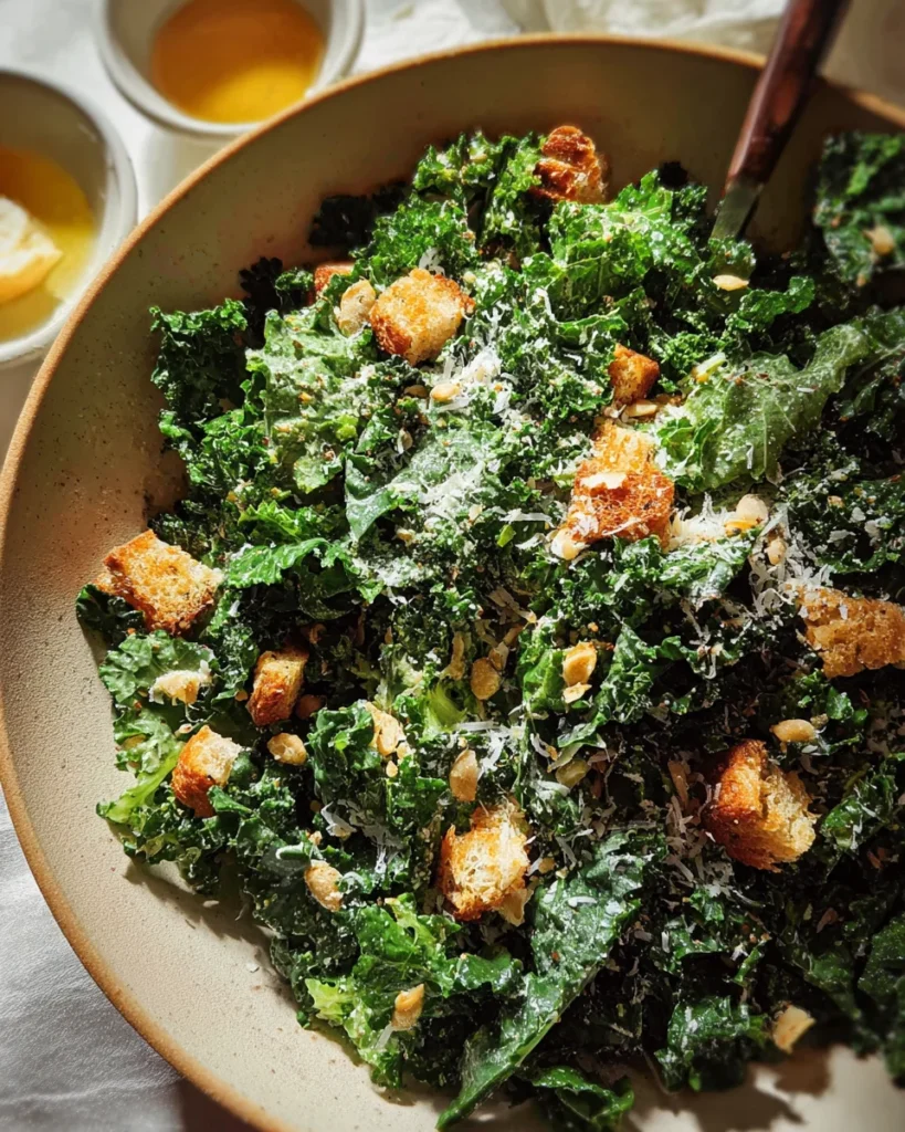 Lemony Parmesan Kale Salad