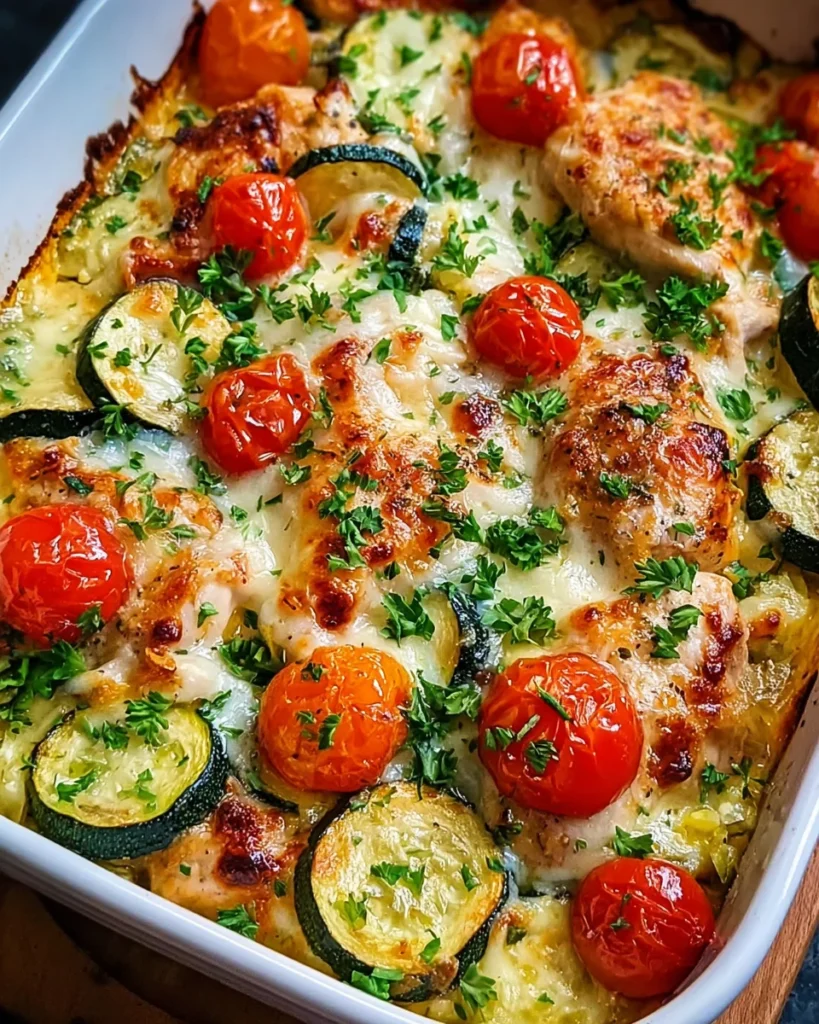 Mediterranean Chicken Zucchini Bake – Healthy, Flavorful & Easy!