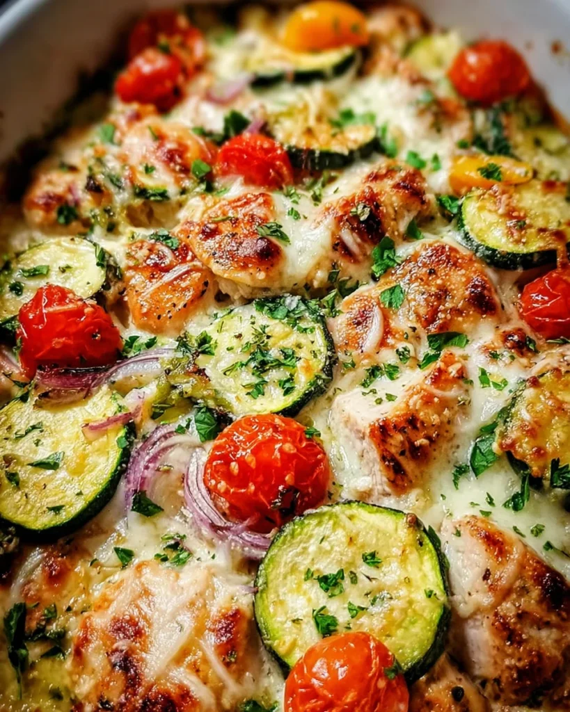 Mediterranean Chicken Zucchini Bake – Healthy, Flavorful & Easy!
