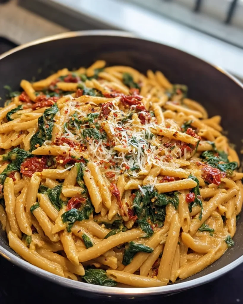 One-Pot Spinach Tomato Pasta