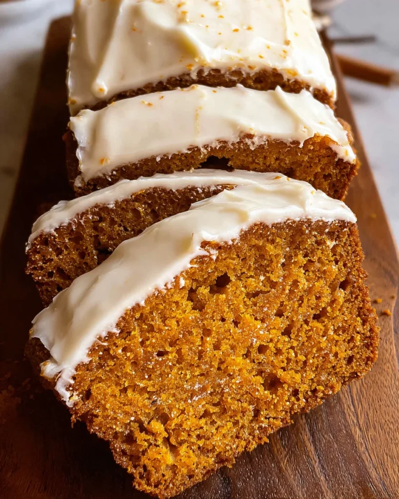 Pumpkin Bread with Cream Cheese Frosting Recipe