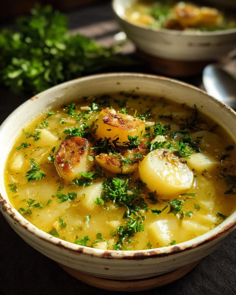 Roasted Garlic Potato Soup