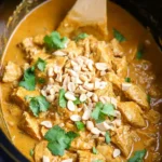 Slow Cooker Thai Peanut Chicken | Low Carb