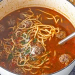 Spaghetti and Meatball Soup