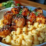 Spicy Honey Pepper Chicken with Mac and Cheese