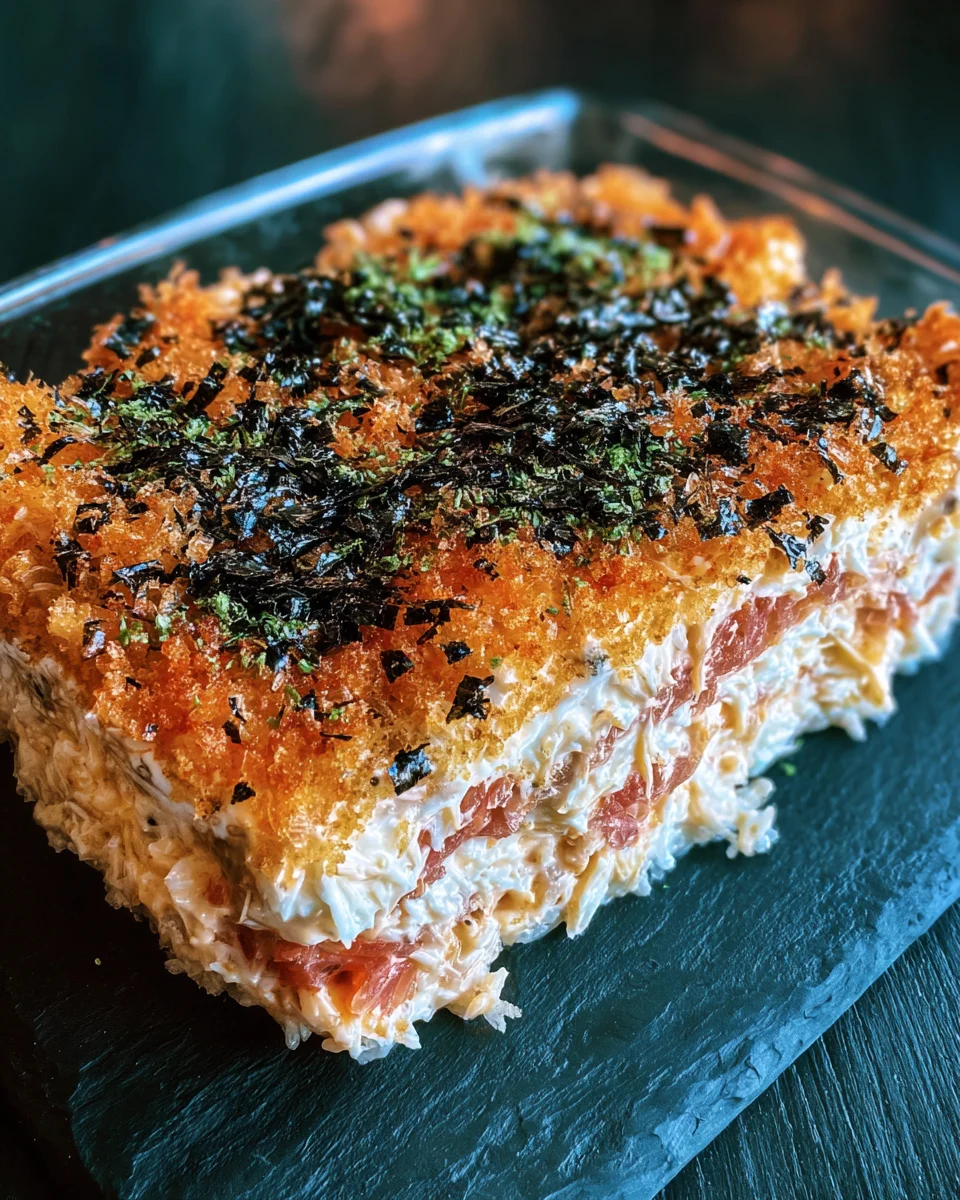 Spicy Tuna and Creamy Crab Sushi Bake