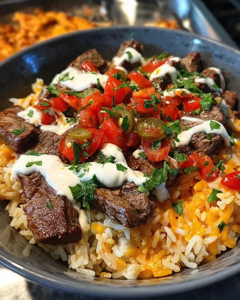 Steak Queso Rice : A Flavorful Recipe