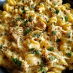 The Best Crockpot Garlic Parmesan Chicken Pasta Recipe