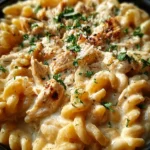 The Best Crockpot Garlic Parmesan Chicken Pasta Recipe
