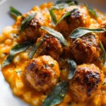 Turkey Meatballs in Pumpkin Sage Sauce