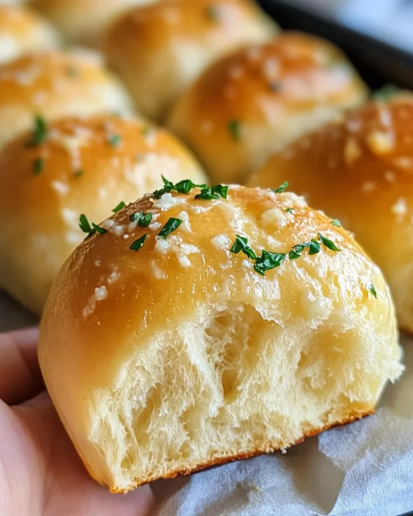 30-Minute Garlic Parmesan Dinner Rolls