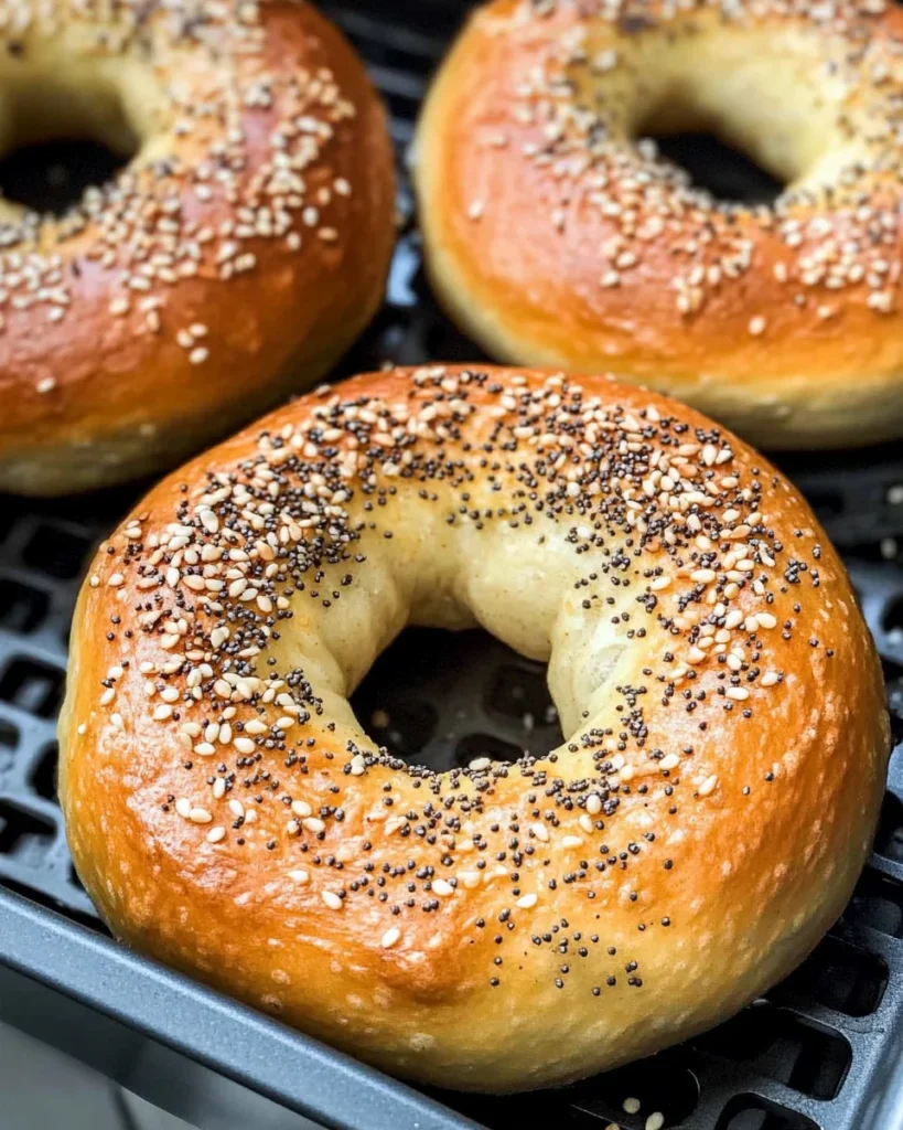Air Fryer Protein Bagels