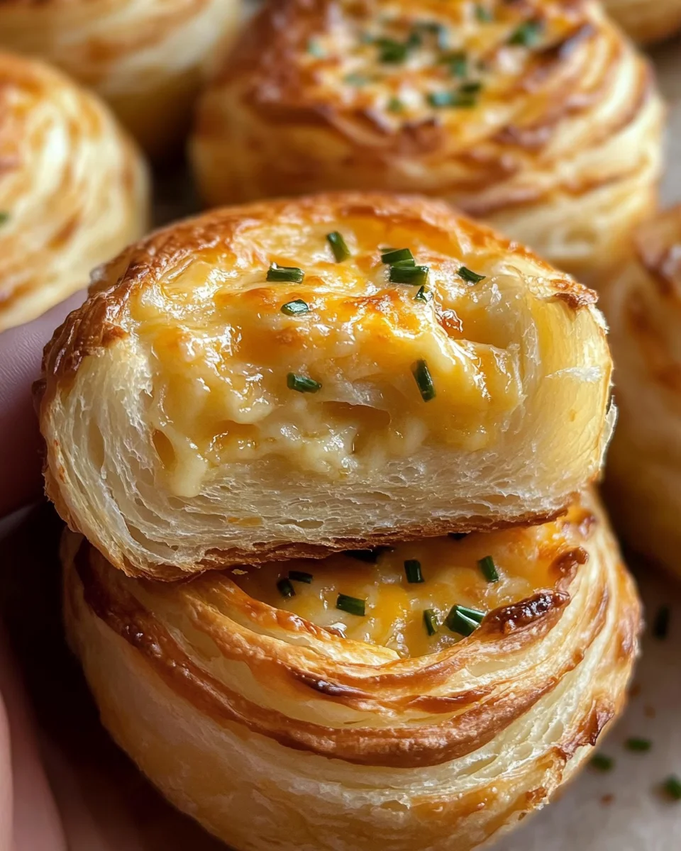 Cheesy Garlic Cruffin