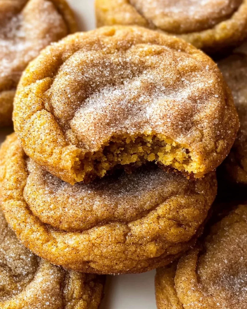 Chewy Pumpkin Snickerdoodle Cookies