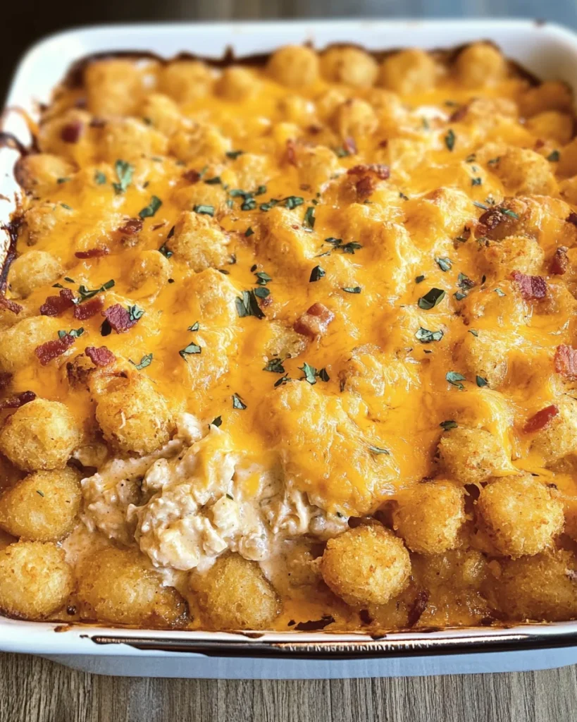 Cracked Out Chicken Tater Tot Casserole