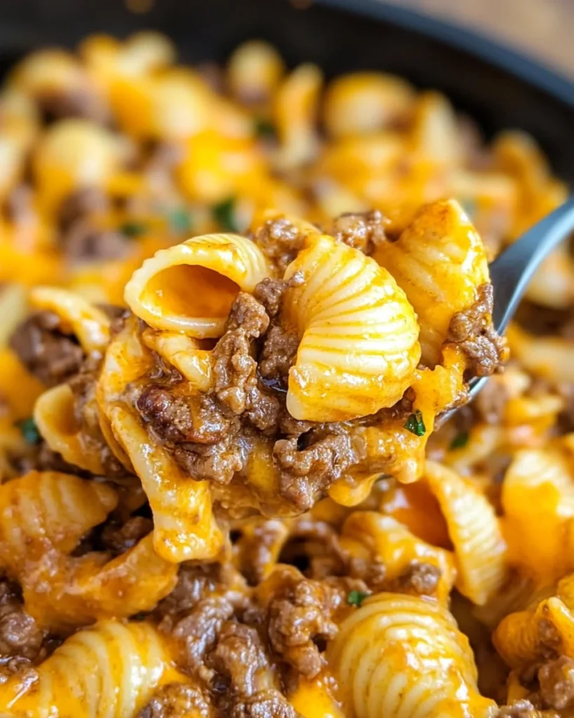 Creamy Beef and Shells