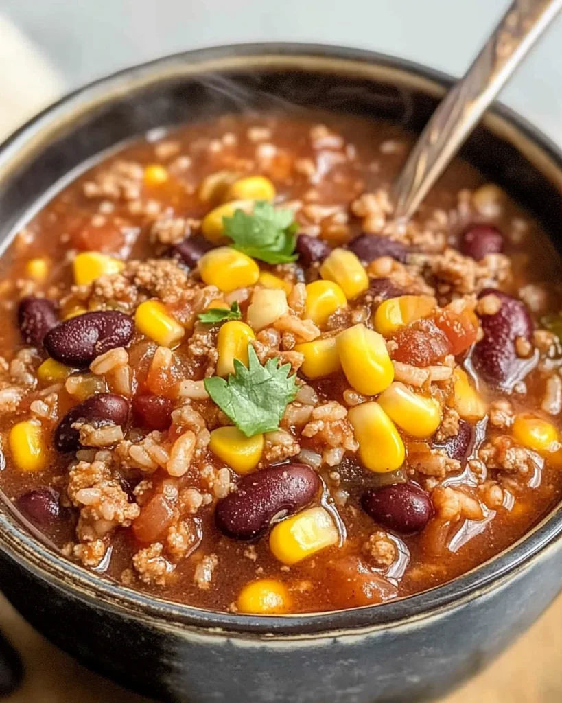 Crock Pot Taco Rice Soup Recipe