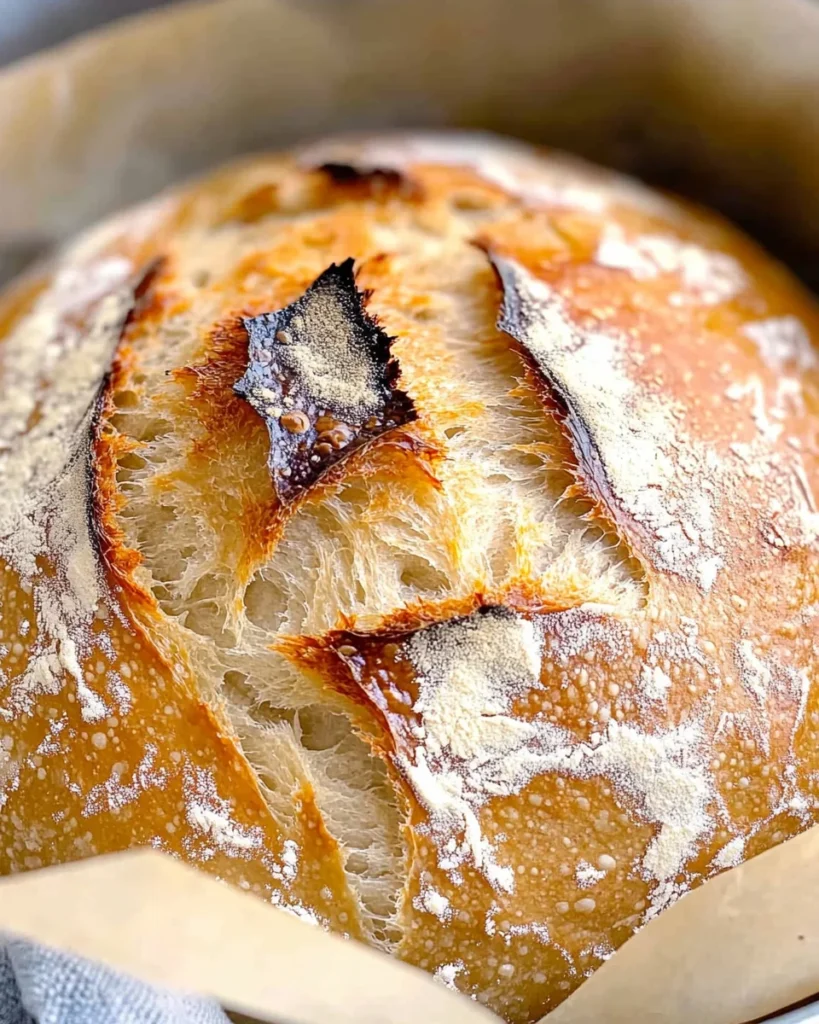 Dutch Oven No Knead Crusty Bread