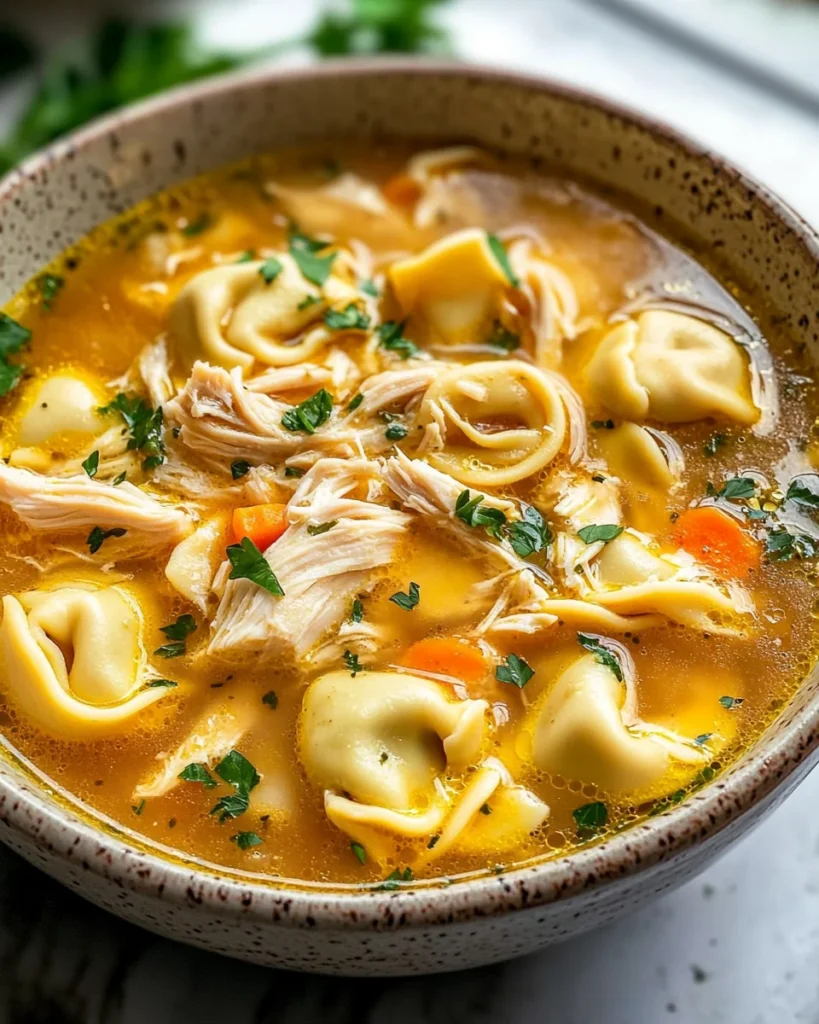 Easy Chicken Tortellini Soup