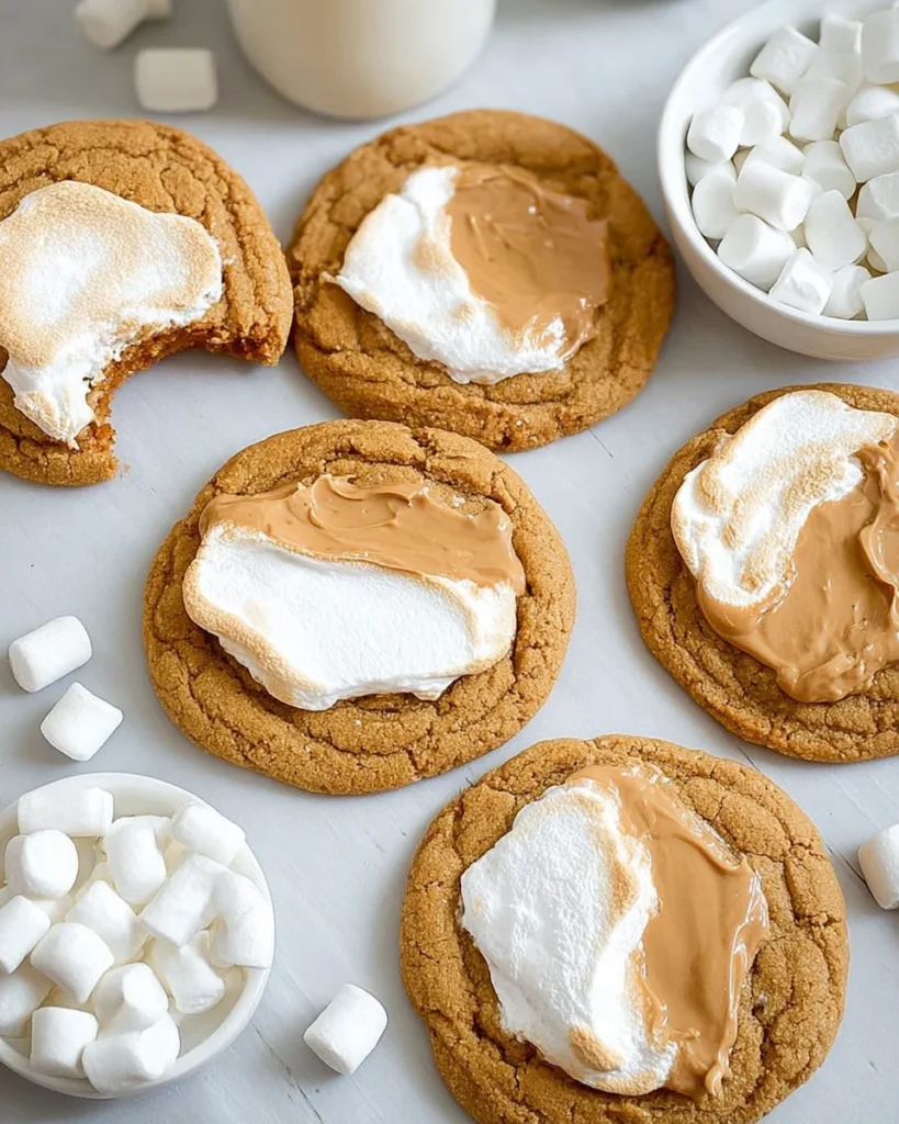 Fluffernutter Cookies (Peanut Butter and Marshmallow Cream)