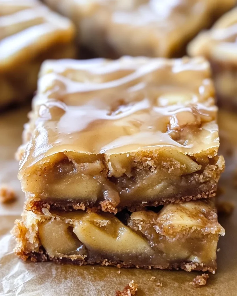 Maple Glazed Apple Blondies