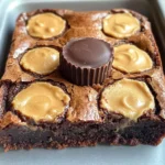 Peanut Butter Cup Stuffed Brookies