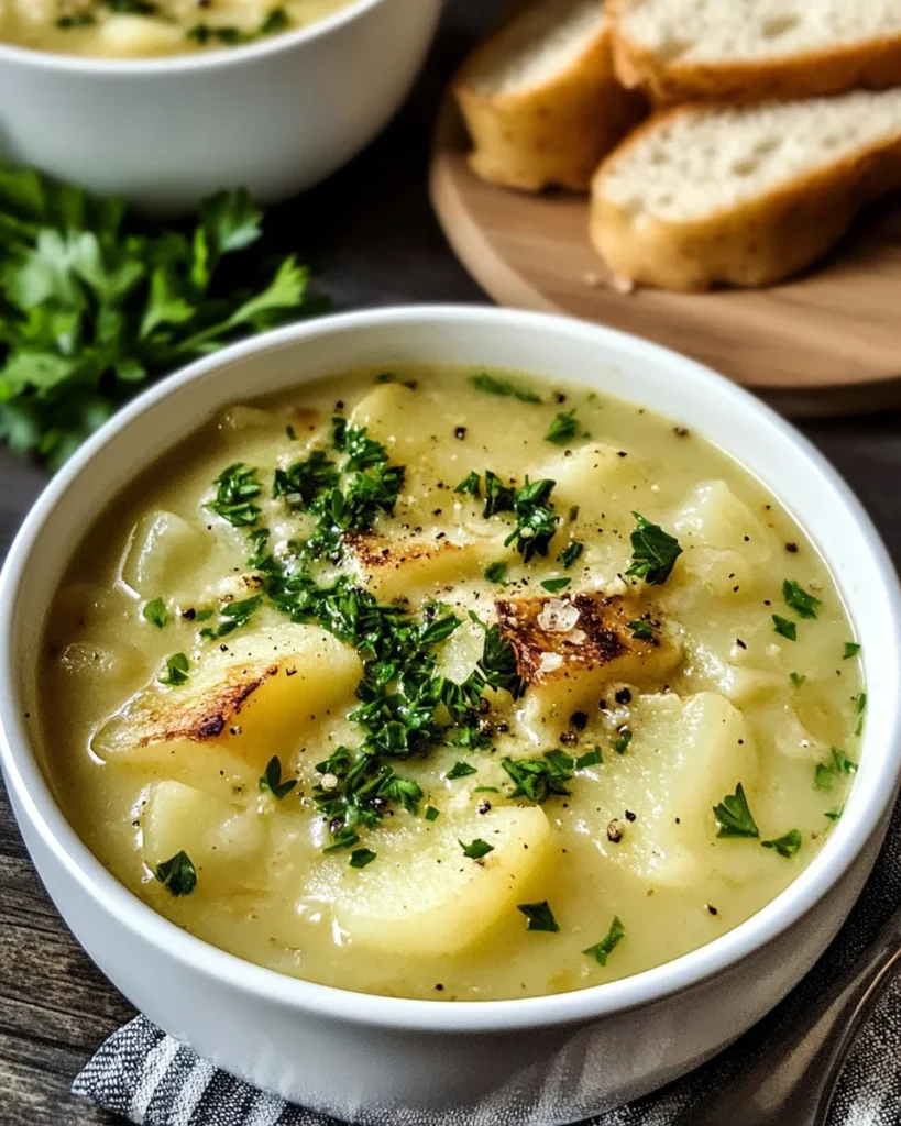 Roasted Garlic Potato Soup
