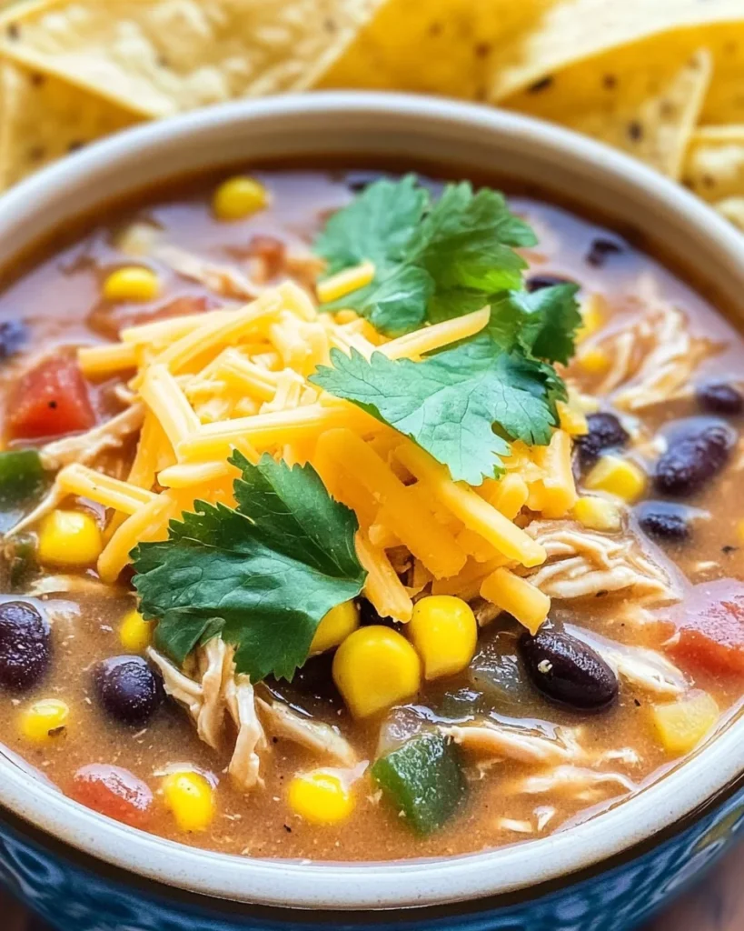 Slow Cooker Chicken Tortilla Soup
